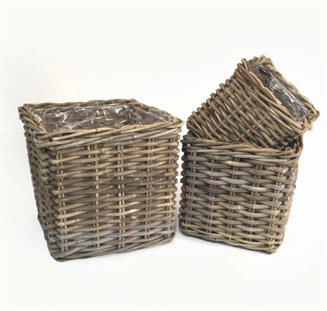Cubo rattan grande