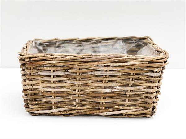 Cesto rettangolare rattan