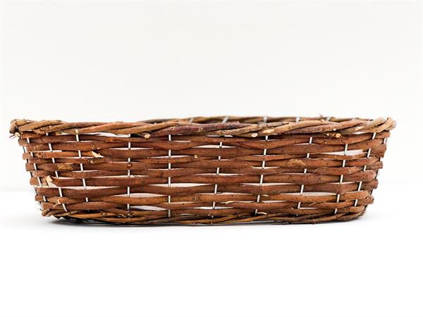 Cesto ovale marrone scuro