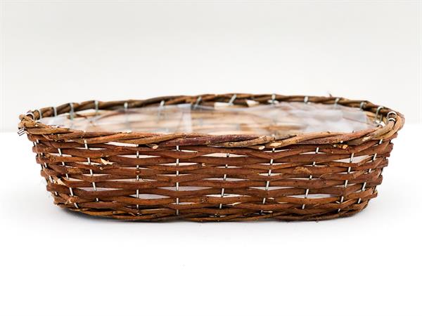 Cesto ovale marrone scuro