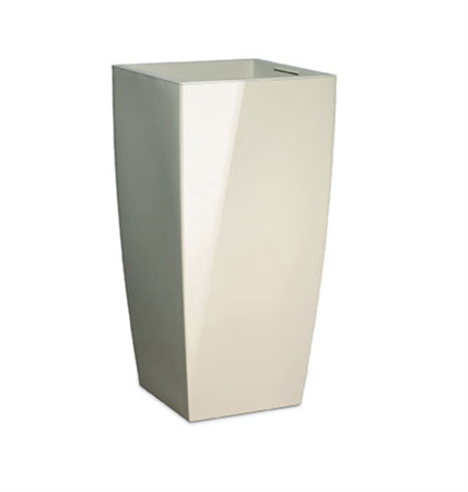 Vaso squadrato lucido con cestello