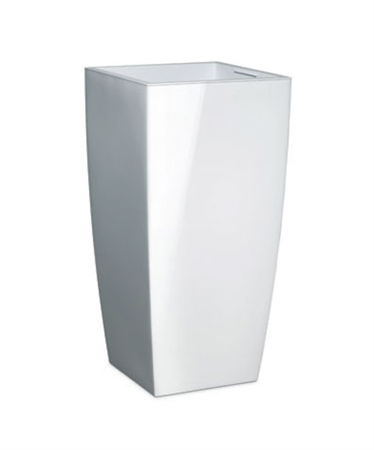 Vaso squadrato alto 70 lucido con cestello