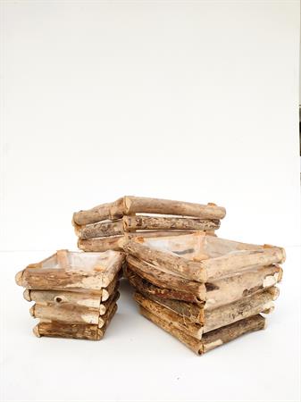 Set cassette svasate in legno (3 pezzi)
