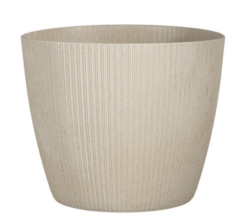 Vaso plastica rigido rigato beige