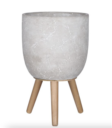 Vaso cemento con piedistallo