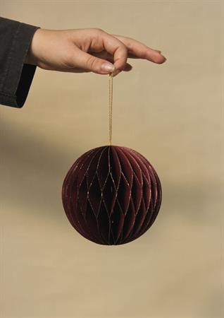 Addobbo pallina origami d.12 borgogna