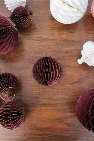 Addobbo pallina origami d.12 borgogna