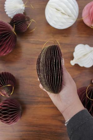 Addobbo pallina origami d.12 borgogna