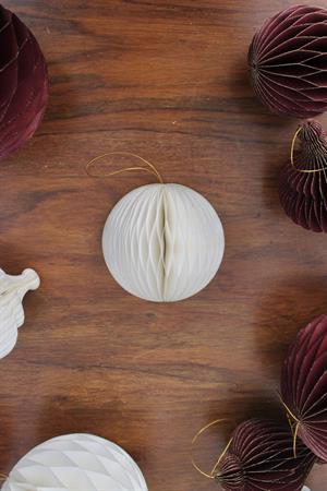 Addobbo pallina origami d.12 bianca