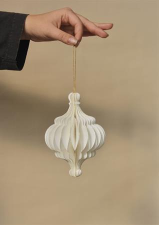 Addobbo trottola origami h.15 bianca