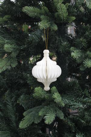 Addobbo trottola origami h.15 bianca