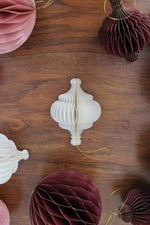 Addobbo trottola origami h.15 bianca