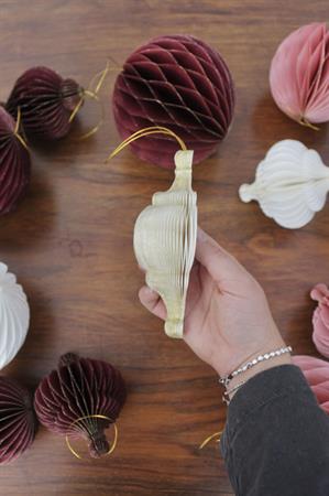 Addobbo trottola origami h.15 bianca