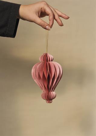 Addobbo fuso origami h.15 rosa
