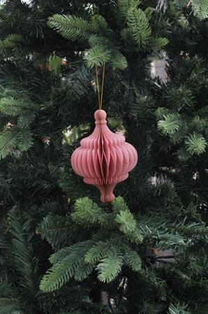 Addobbo fuso origami h.15 rosa