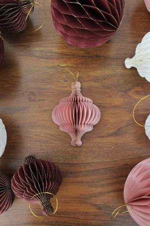 Addobbo fuso origami h.15 rosa