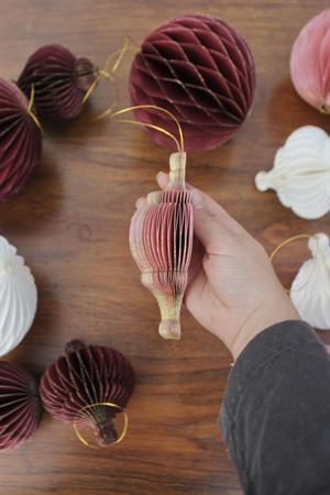 Addobbo fuso origami h.15 rosa